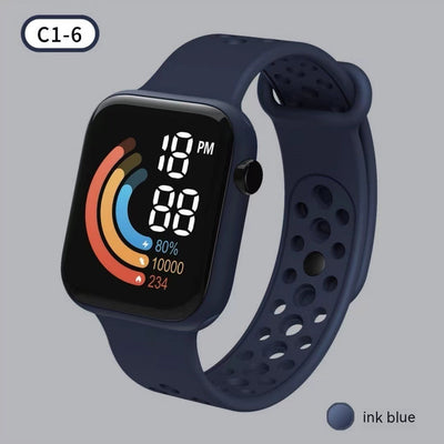 Kinderhorloge Regenboog Digitaal Display Klein Vierkant LED Nexora Store