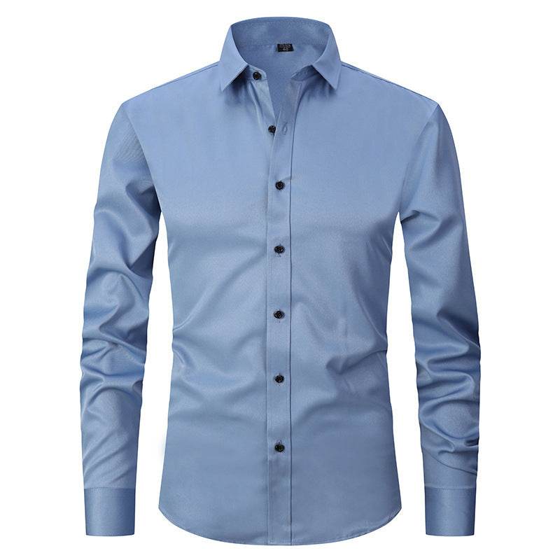 Men's Stretch Shirt Long Sleeve Non-ironing Slim Fit Nexora Store