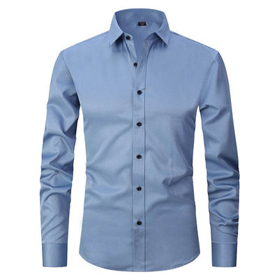 Men's Stretch Shirt Long Sleeve Non-ironing Slim Fit Nexora Store