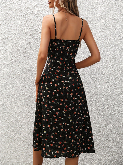 Nieuwe jurk met stippenprint en jarretels, zomerse sexy splitjurken voor dameskleding Nexora Store