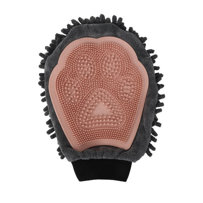 2-in-1 verzorgingshandschoen voor huisdieren, elegante hondenverzorgingstool voor borstelen, masseren en drogen, verzorgingsset voor honden en katten, 2-zijdige badborstel, reinigings- en massagehandschoen Ritchy's Shop