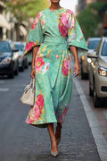Vrouwelijke creatieve casual print elegante jurk Nexora Store
