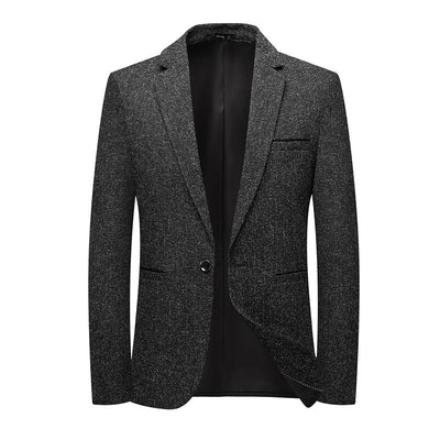 Koreaanse stijl Slim-fit enkelrijige eenknoopsjas voor kleine bedrijven Ritchy's Shop