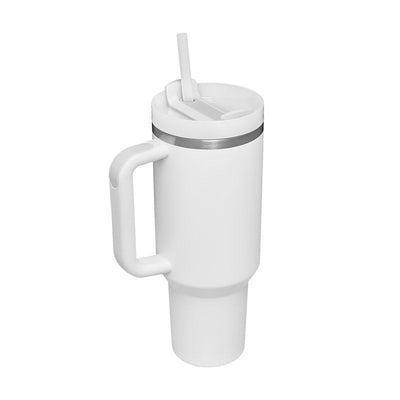 40 Oz Tumbler met handvat, rietje, geïsoleerd, roestvrij staal, morsbestendig, vacuüm koffiebeker, beker met deksel, taps toelopende mok, cadeaus voor Valentijnsliefhebbers, geschikt voor in de auto, sportschool, kantoor, reizen Ritchy's Shop