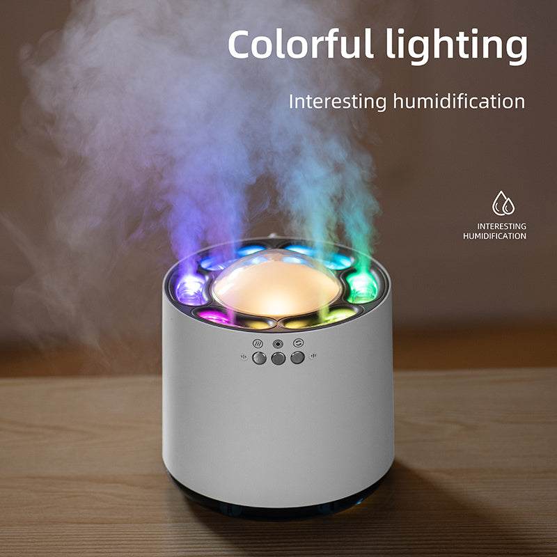 Groothandel Spraakgestuurde Kleurrijke Led Lamp Luchtbevochtiger 800ml USB Koele Mist Ultrasone Smart Home H20 H2O Dynamische Luchtbevochtiger Nexora Store
