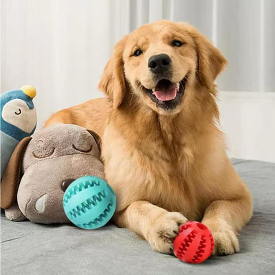Hondenspeelgoed, Interactieve snoepjesballen van henneptouw, Rubberen lekkende ballen voor kleine honden, Kauwspeelgoed, Bijtbestendig speelgoed voor het reinigen van de tanden van huisdieren, Bijtbestendige speelgoedbal voor huisdieren, Honden, Puppy's Nexora Store