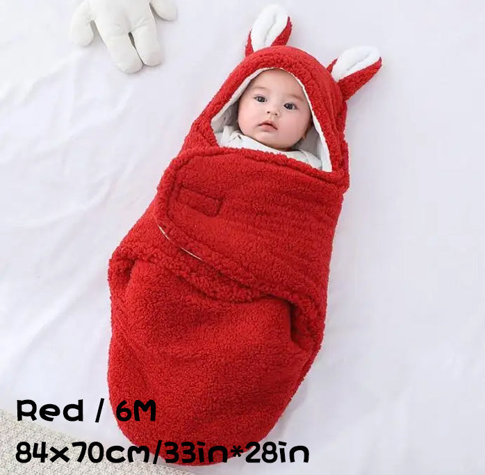 Superzachte babyslaapzak, zachte fleece, pasgeboren deken, inbakerdekens, unisex babywikkeldoek voor pasgeboren jongens en meisjes met hoofdbeschermende en hoofdondersteunende functie, draagbare inbakerslaapzak Ritchy's Shop