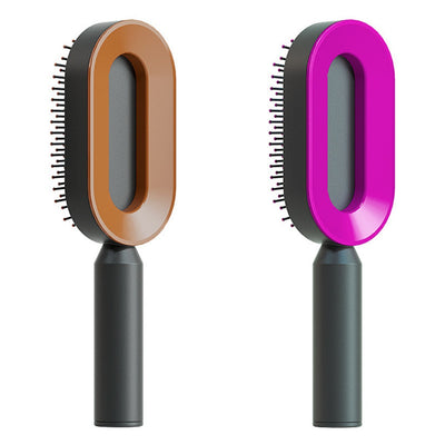 Zelfreinigende haarborstel voor vrouwen, één-toets reiniging, haaruitval, airbagmassage, hoofdhuidkam, antistatische haarborstel Nexora Store