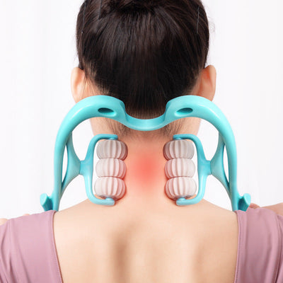 Multifunctionele handmatige nekmassage-apparaat met zes wielen, massage-relief-roller, massage-instrument Nexora Store