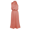 Dames zomerjurk zonder mouwen in stijlvol design, comfortabel polyester materiaal, lichtroze kleur.