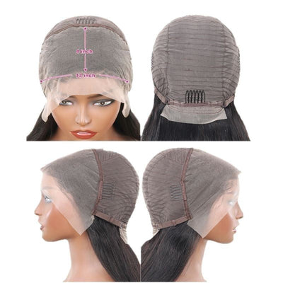 13x4 Lang  Front Pruik van Echt Haar Nexora Store