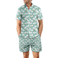 Europese maat heren casual los overhemd Hawaii Seaside 3D digitaal printen strand korte mouwen shorts Ritchy's Shop