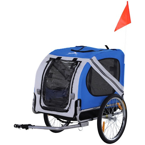Aosom Hondenfietskar Huisdierenkar Fietskar Bagagedrager Bevestiging Voor Reizen Met 3 Ingangen Grote Wielen Voor Off-Road & Gaasscherm Ritchy's Shop