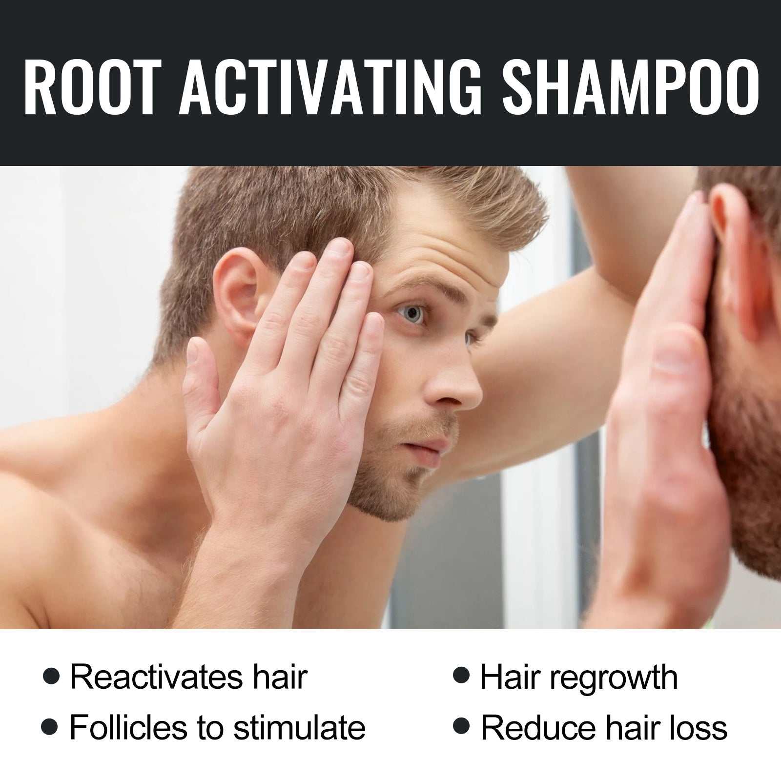 Root Activator Shampoo, Natuurlijke Haargroei Shampoo, Unisex Haarverdikking Shampoo, Zachte Shampoo voor Mannen & Vrouwen, Voedende Langdurige Haarverzorging voor Donker & Dikker Haar Nexora Store
