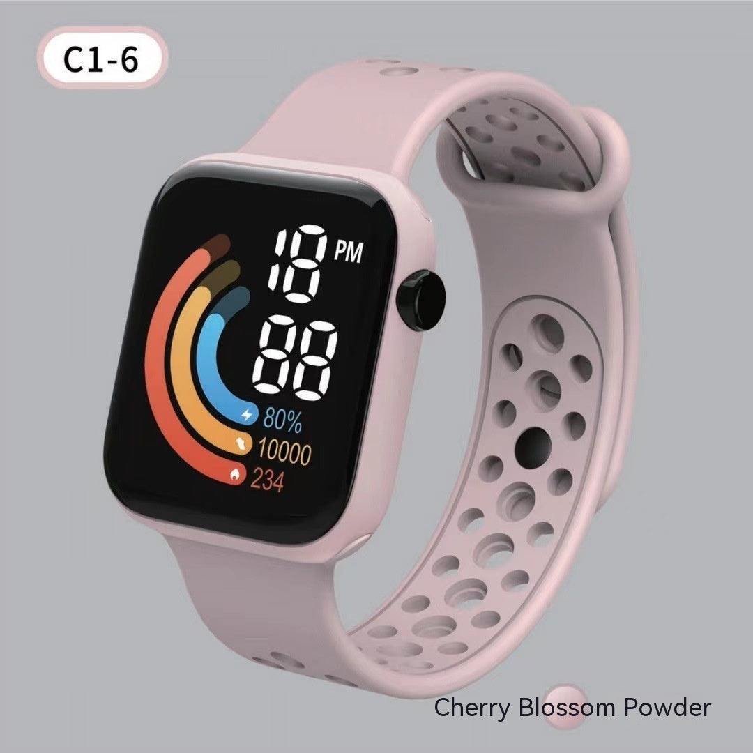 Kinderhorloge Regenboog Digitaal Display Klein Vierkant LED Nexora Store