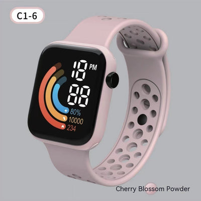 Kinderhorloge Regenboog Digitaal Display Klein Vierkant LED Nexora Store