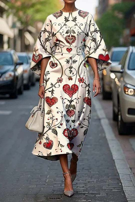 Vrouwelijke creatieve casual print elegante jurk Nexora Store