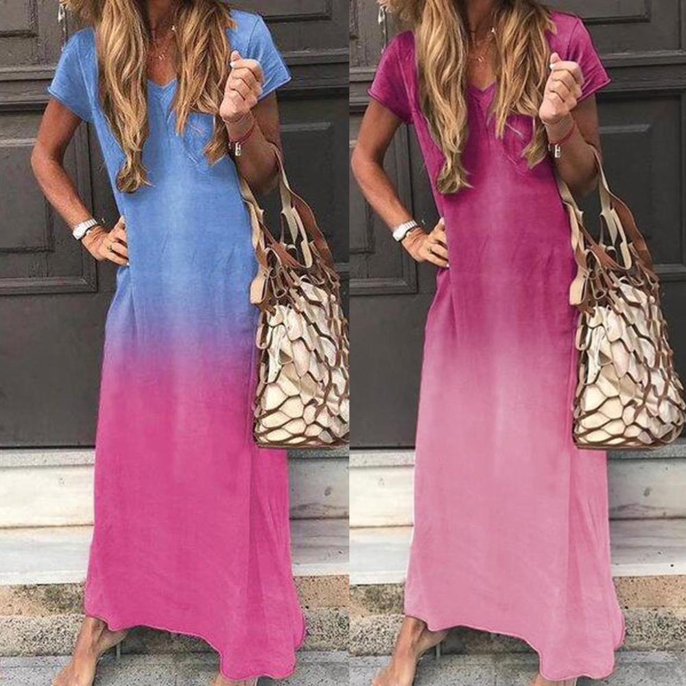Jurk met korte mouwen en v-hals kleur Ritchy's Shop