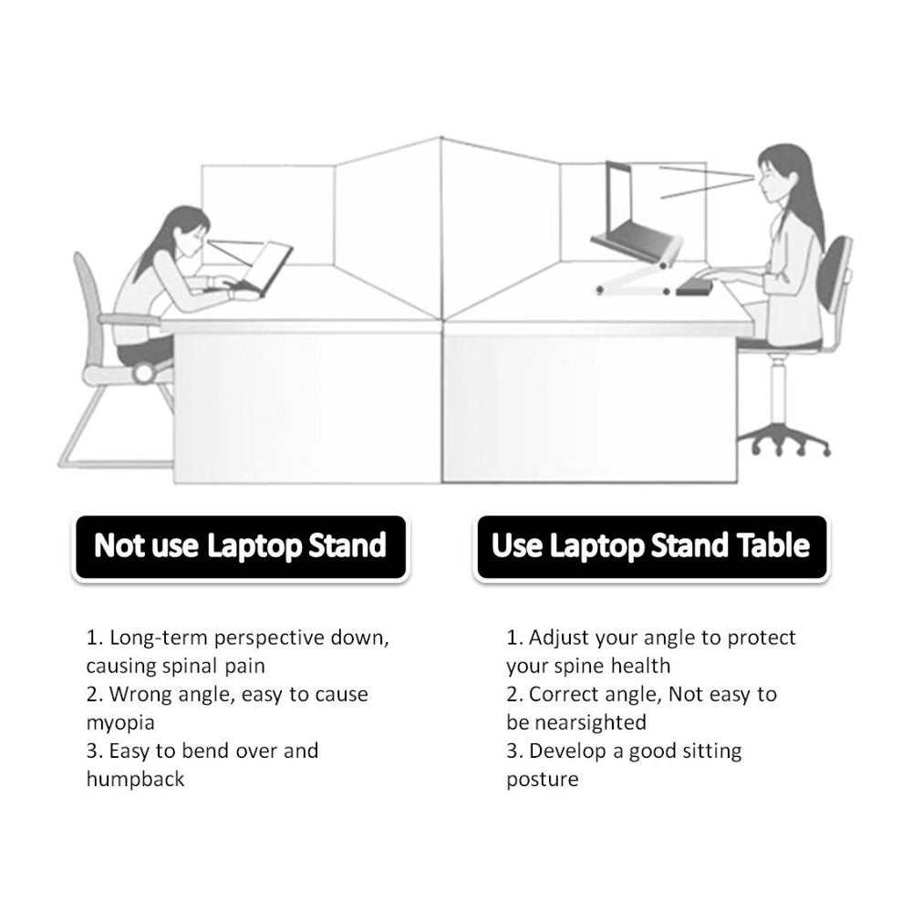 Opvouwbare laptopstandaard, ergonomische bureau-tablethouder Ritchy's Shop