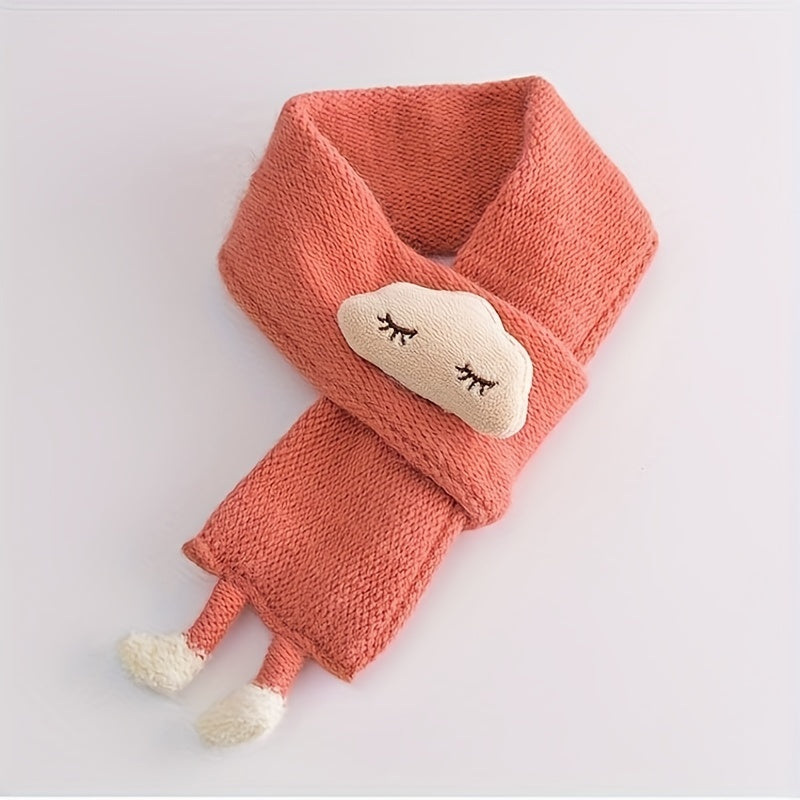 Kindersjaal, warme gebreide sjaal voor meisjes, schattige wolkenhalssjaal voor herfst en winter Kindersjaal Zachte warme gebreide halswarmer Winter klassieke sjaal voor jongens en meisjes Ritchy's Shop