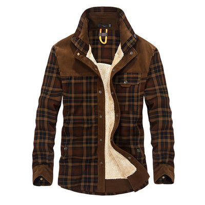 Winterjas Heren Dikke Warme Fleece Jassen Jassen Puur Katoen Geruite Jas Militaire Kleding Ritchy's Shop