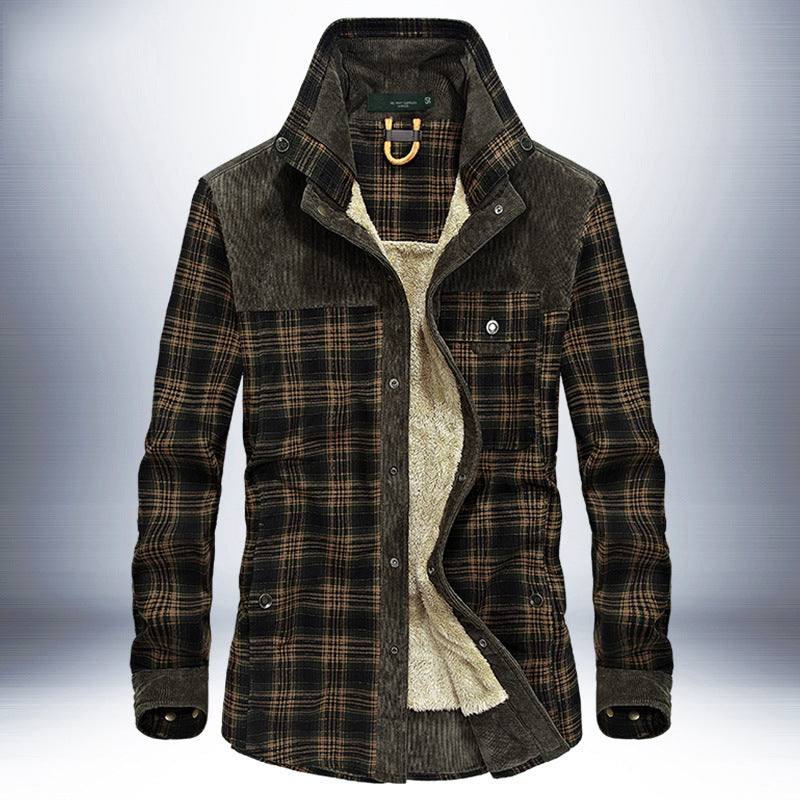 Winterjas Heren Dikke Warme Fleece Jassen Jassen Puur Katoen Geruite Jas Militaire Kleding Ritchy's Shop