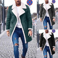 Mode heren winter warme jas effen kleur lange mouwen trenchcoats Nexora Store