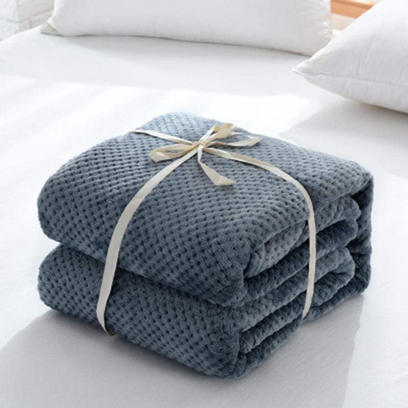Household Simple Solid Color Coral Fleece Blanket Nexora Store