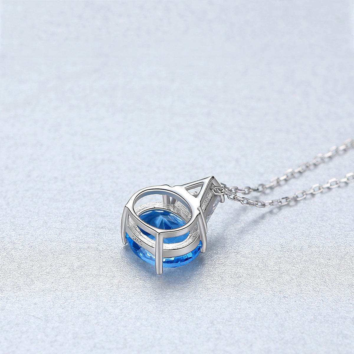 Mode S925 Zilveren Ketting Dames Ovaal Kristal Ritchy's Shop