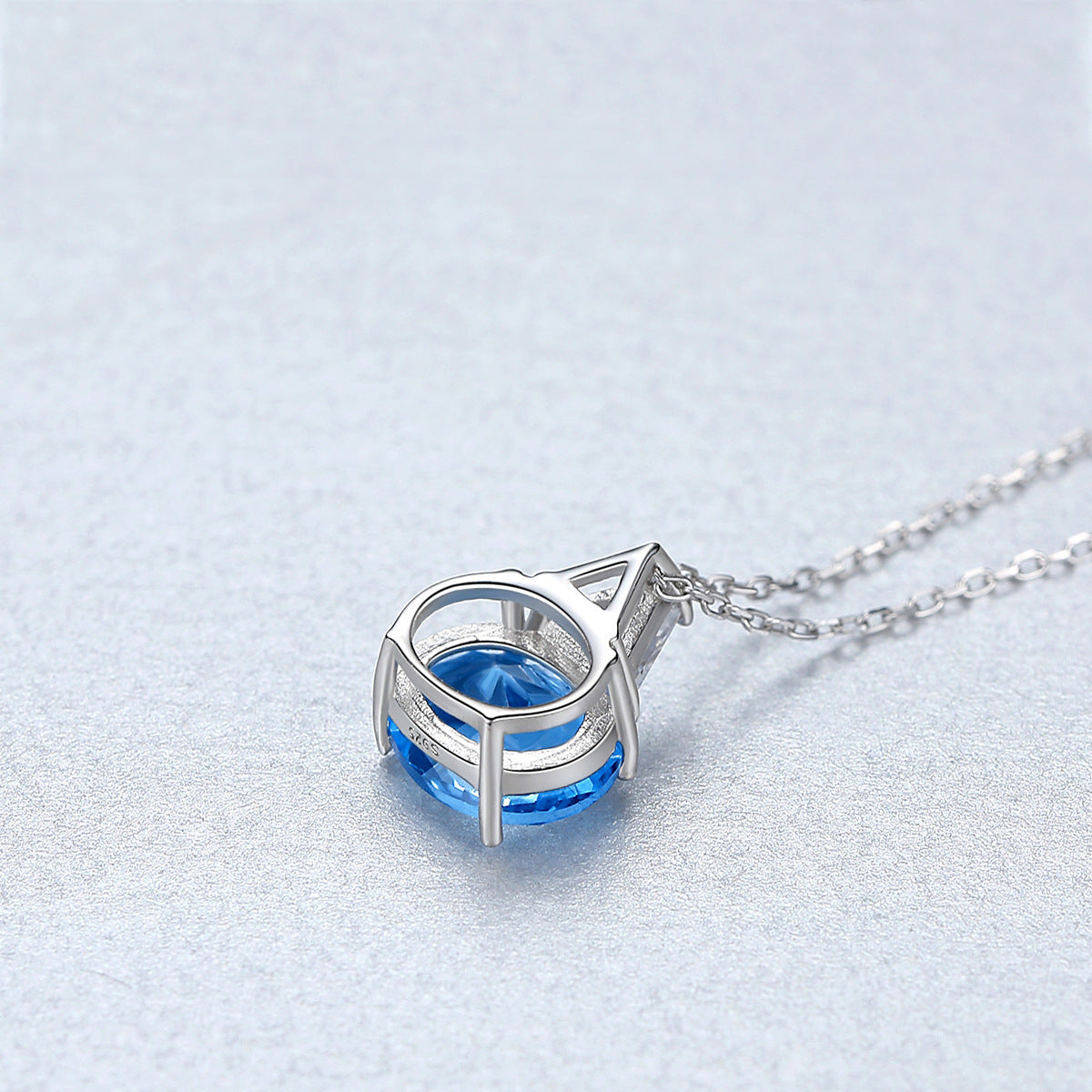 Mode S925 Zilveren Ketting Dames Ovaal Kristal Ritchy's Shop