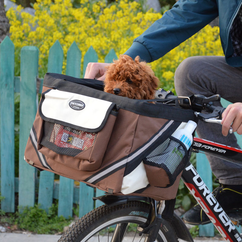 Fietsmand voor huisdieren, kat, hond, fietstas, afneembare fietsmand, stuurmand, voormand, kleine fiets voor katten en honden Ritchy's Shop