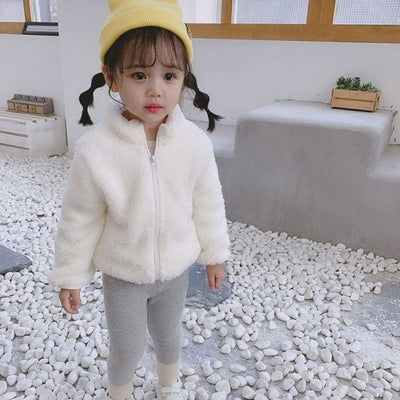 Meisjesjassen, nieuwe herfst- en winterkleding voor kinderen, pluchen bovenkleding voor kinderen Nexora Store