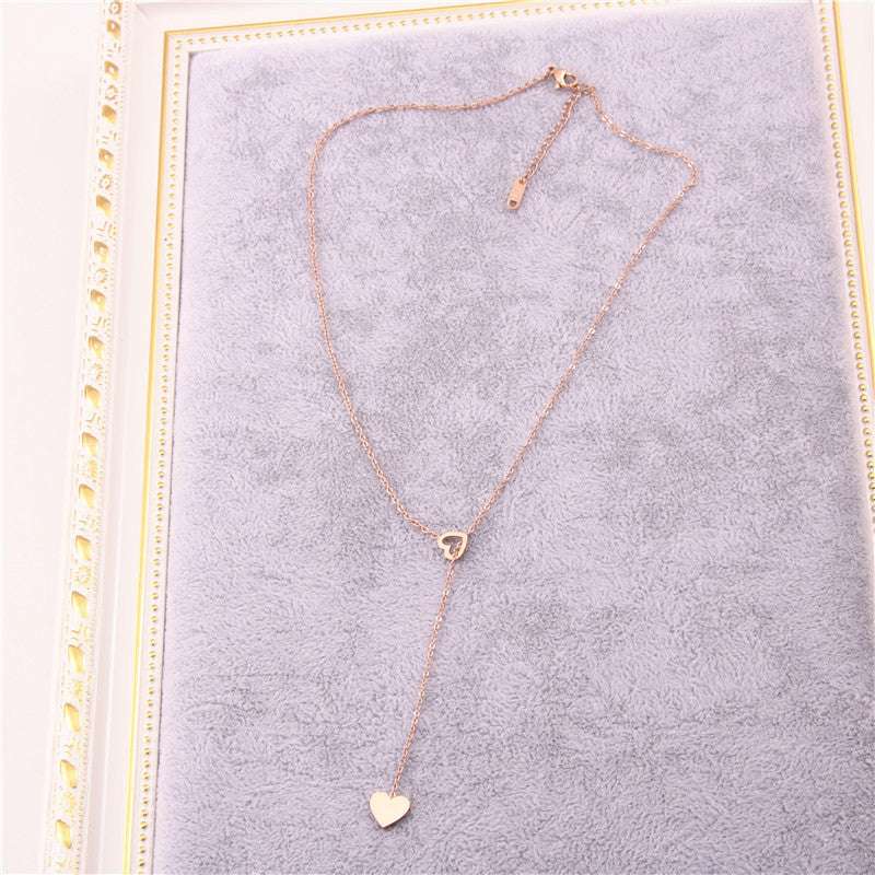 Long Pendant Heart-Shaped Necklaces Pendants For Women Simple Design Necklace Stylish Stainless Steel Jewelry Party Gift Nexora Store