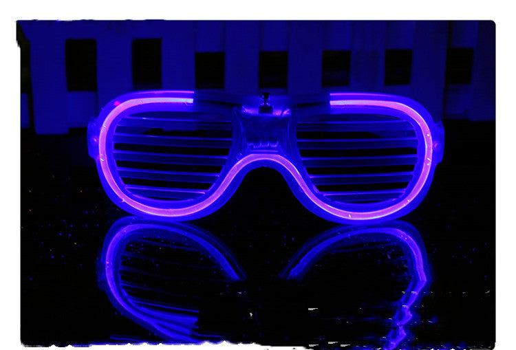 Lichtgevende glazen LED-oplichtende glazen Feestdecoratie Paarse kleur Lichtgevende shutters Glow-in-the-dark-brillen Kinderen Volwassenen Vakantie Accessoires Cadeau Ritchy's Shop