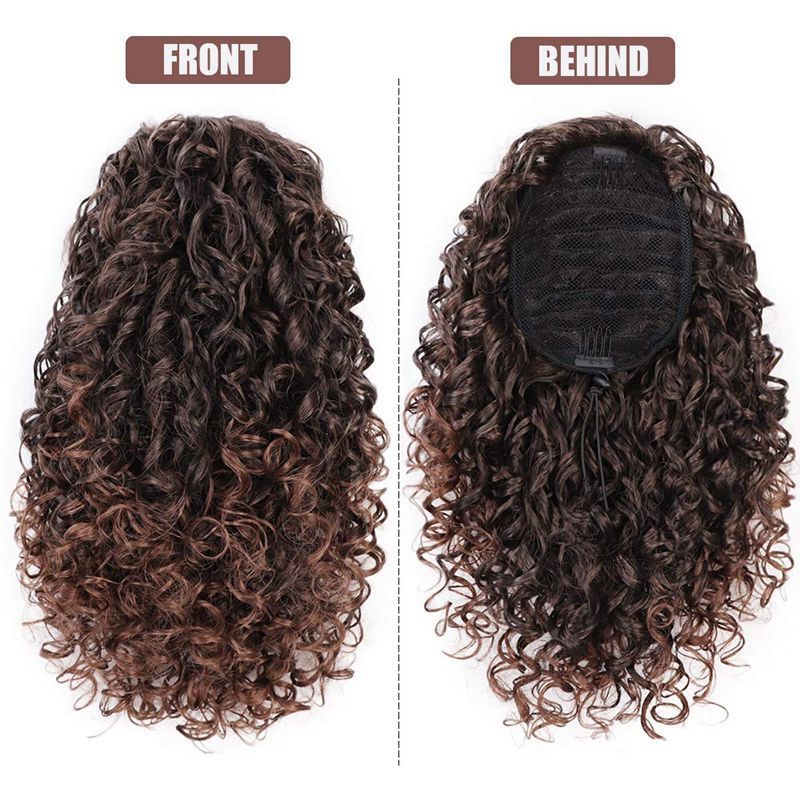 Wig Ponytail Wig Female African Small Curls Nexora Store