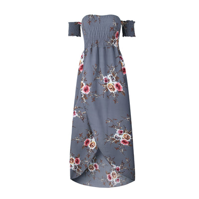 Boho-stijl lange jurk voor dames, off-shoulder strand zomerjurken Nexora Store