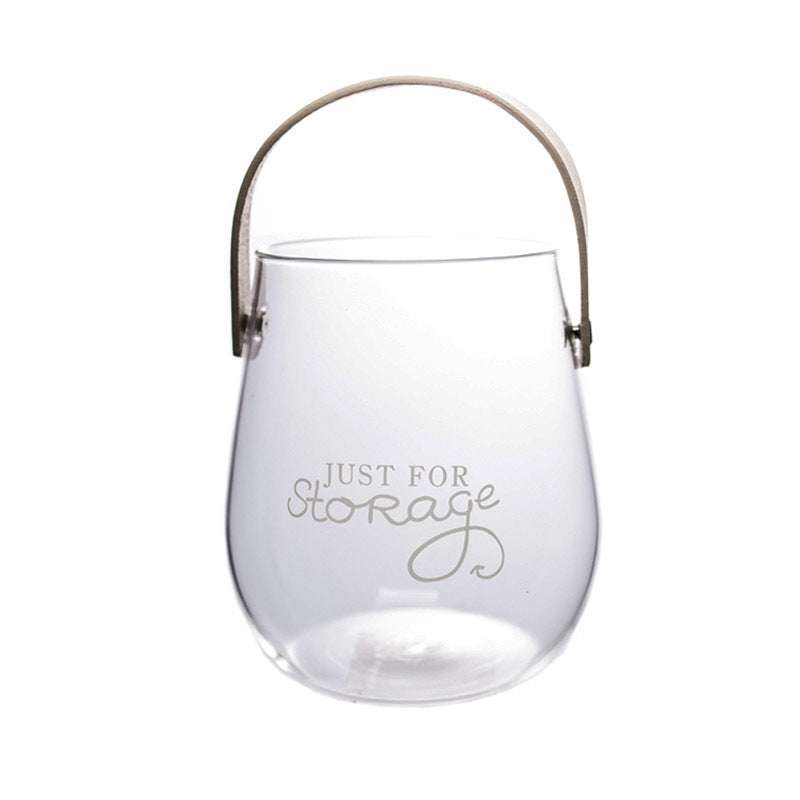 Glazen vaas met bloemenarrangement, gedroogd fruit Nexora Store