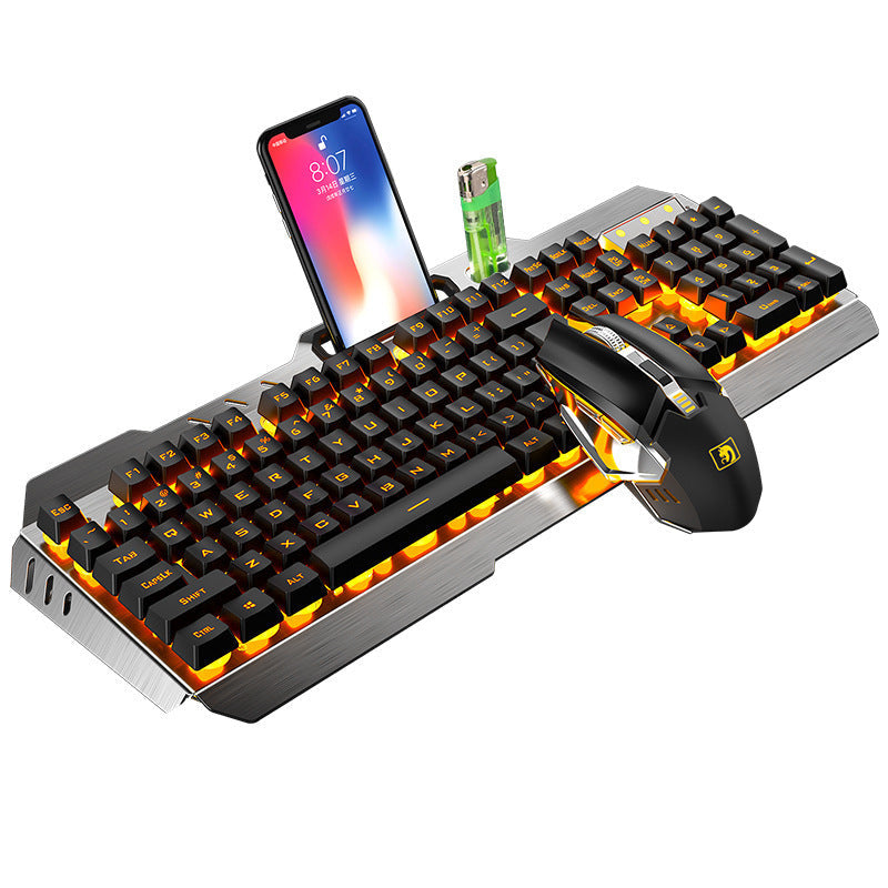 Xinmeng 670 Draadloos Oplaadbaar Toetsenbord en Muis Set Game Lichtgevende Toetsenbord en Muis Set Grensoverschrijdend Ebay Amazon Ritchy's Shop