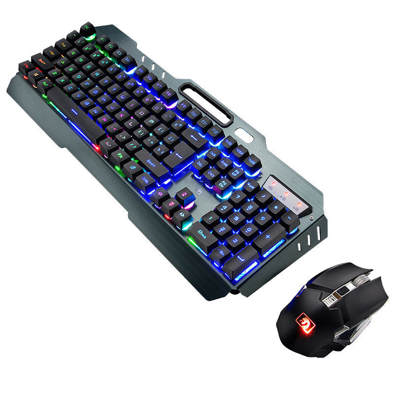 Xinmeng 670 Draadloos Oplaadbaar Toetsenbord en Muis Set Game Lichtgevende Toetsenbord en Muis Set Grensoverschrijdend Ebay Amazon Ritchy's Shop