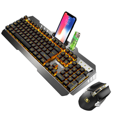 Xinmeng 670 Draadloos Oplaadbaar Toetsenbord en Muis Set Game Lichtgevende Toetsenbord en Muis Set Grensoverschrijdend Ebay Amazon Ritchy's Shop