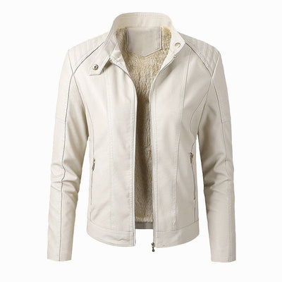 Nieuwe leren jassen voor dames, plus fluwelen jassen, modieuze PU leren jassen voor dames Ritchy's Shop