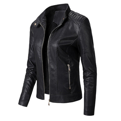 Nieuwe leren jassen voor dames, plus fluwelen jassen, modieuze PU leren jassen voor dames Ritchy's Shop