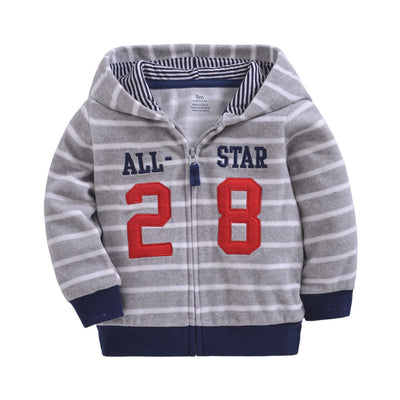 Hartvormige print capuchon rits jassen meisjes lange mouwen warme bovenkleding kinderkleding Nexora Store