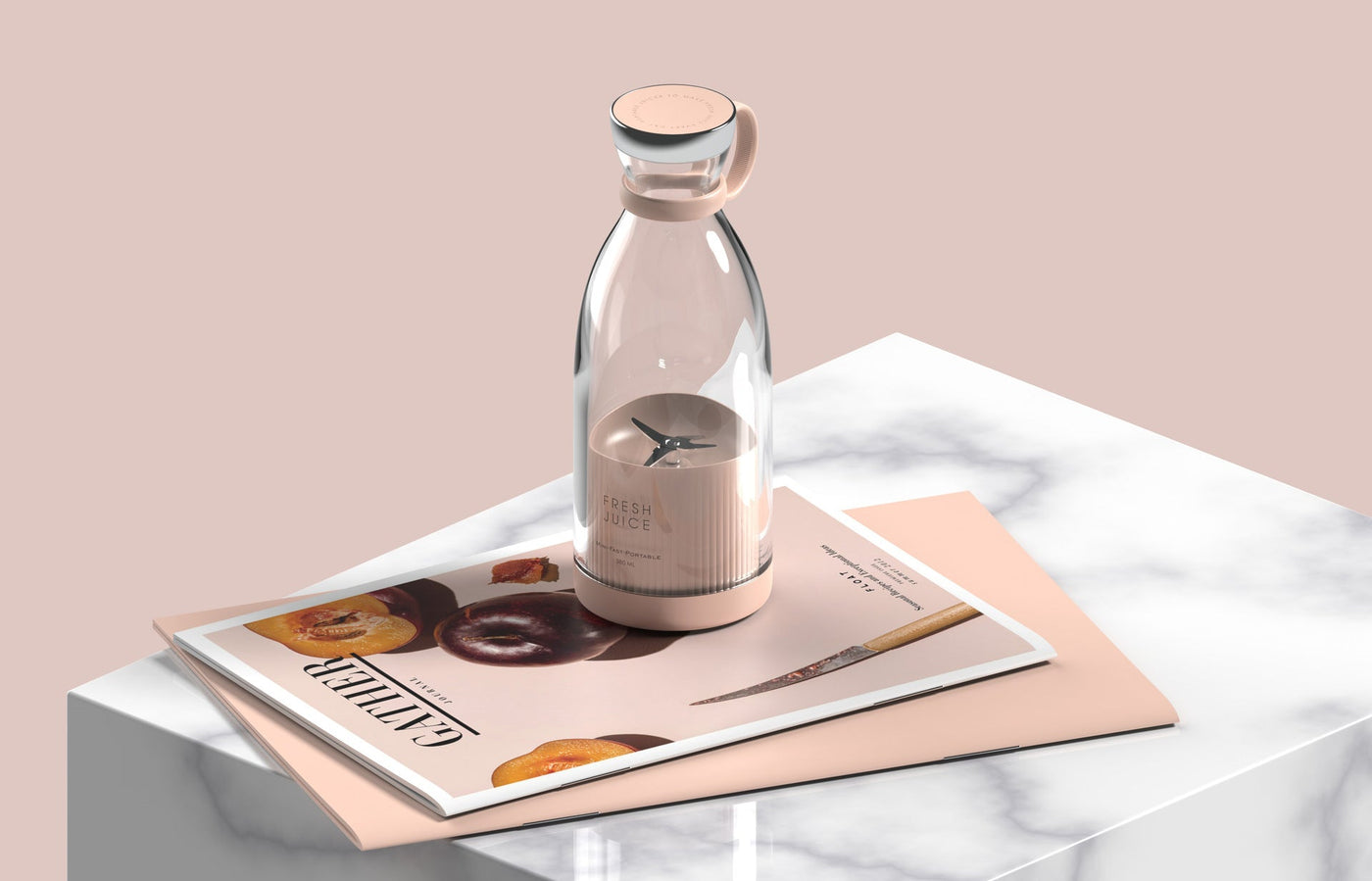350ML elektrische sapcentrifuge, blender, mixer, USB-oplaadbaar, draagbare blender, beker, keukengereedschapsset Nexora Store