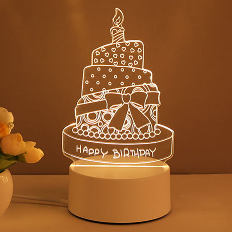 3D-lamp van acryl, USB-lednachtlampje, neonreclamelamp, kerstdecoratie voor kamerdecoratie, Valentijnsdagcadeaus Nexora Store