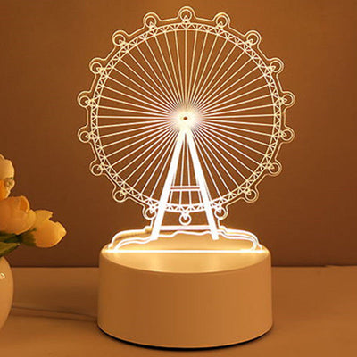 3D-lamp van acryl, USB-lednachtlampje, neonreclamelamp, kerstdecoratie voor kamerdecoratie, Valentijnsdagcadeaus Nexora Store