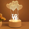 3D-lamp van acryl, USB-lednachtlampje, neonreclamelamp, kerstdecoratie voor kamerdecoratie, Valentijnsdagcadeaus Nexora Store