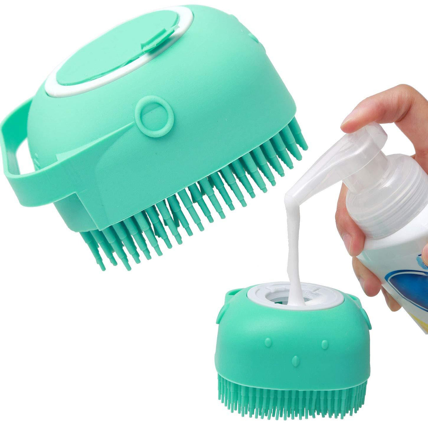 Hondenshampoo, massageborstel, kattenmassagekam, verzorgingsscrubber, doucheborstel voor het baden van kort haar, zachte siliconenborstels Ritchy's Shop