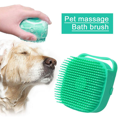 Hondenshampoo, massageborstel, kattenmassagekam, verzorgingsscrubber, doucheborstel voor het baden van kort haar, zachte siliconenborstels Ritchy's Shop