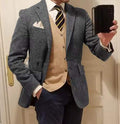 Nieuw herenpak visgraatjas casual slim fit Nexora Store